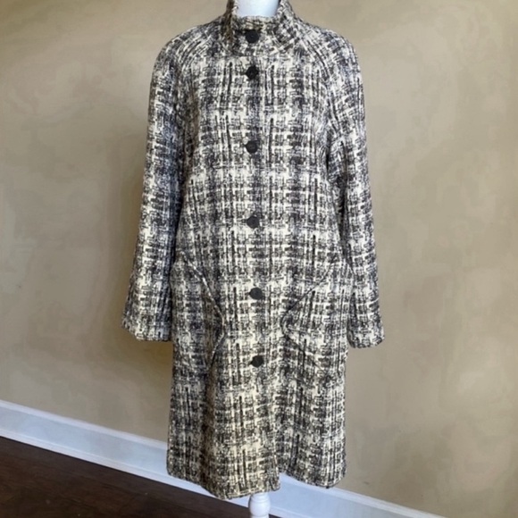 J Jill Winter Coat. Wool blend. Neutral tones. Pockets. Versatile. Size S - Picture 1 of 10